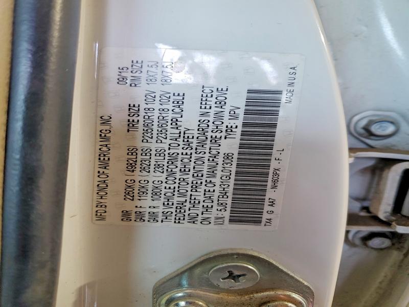 Aukcja sprzedaży 2016 Acura Rdx, vin: 5J8TB4H31GL013086, numer aukcji: 62143886