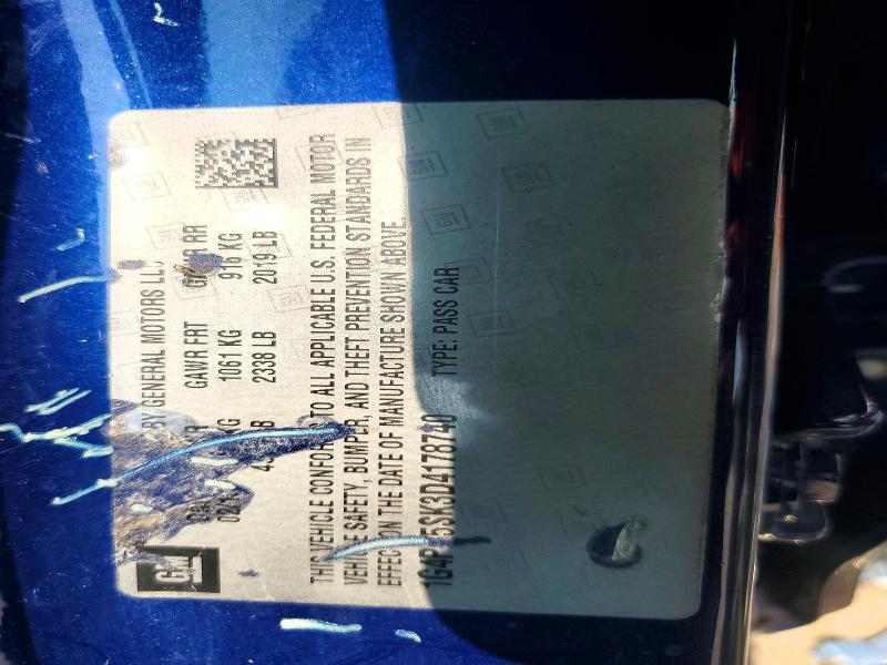 61999956 :رقم المزاد ، 1G4PR5SK3D4178740 vin ، 2013 Buick Verano مزاد بيع