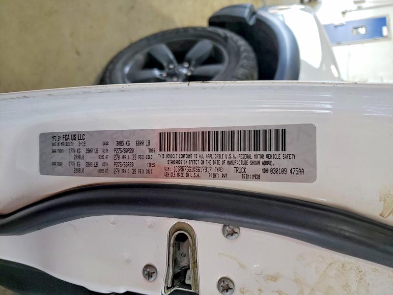 61506996 :رقم المزاد ، 1C6RR7GG1KS617317 vin ، 2019 Ram 1500 Classic مزاد بيع