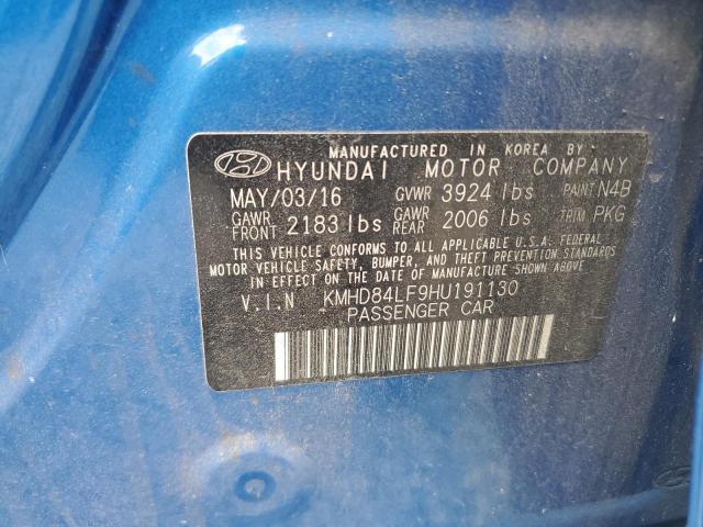 Aukcja sprzedaży 2017 Hyundai Elantra, vin: KMHD84LF9HU191130, numer aukcji: 60376166