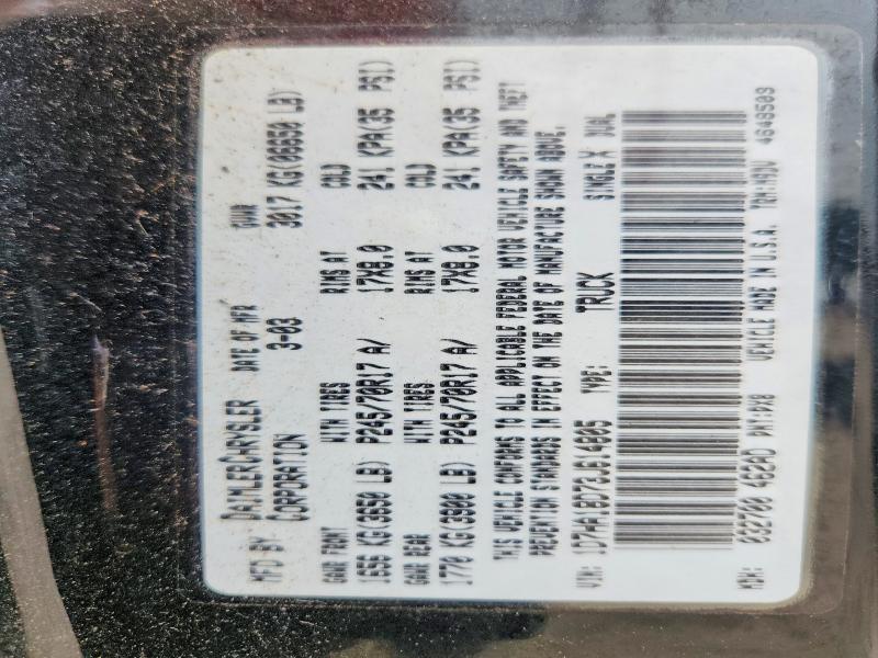 Aukcja sprzedaży 2003 Dodge Ram 1500, vin: 1D7HA18D73J614805, numer aukcji: 62782876