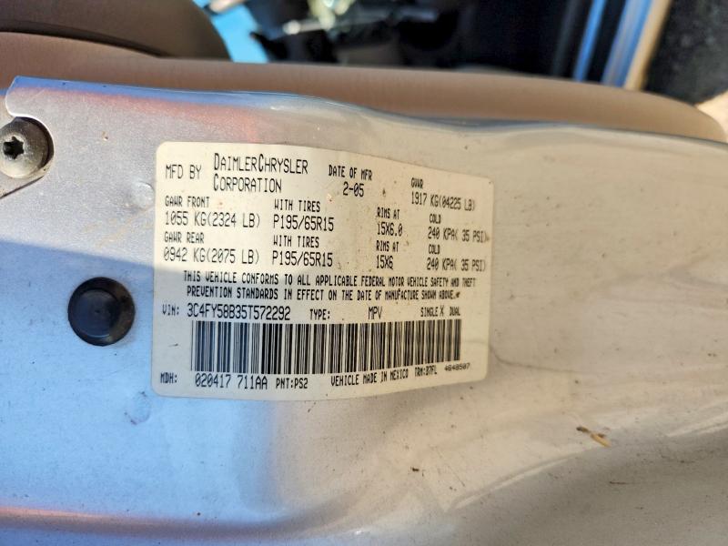 Aukcja sprzedaży 2005 Chrysler Pt Cruiser, vin: 3C4FY58B35T572292, numer aukcji: 63298686