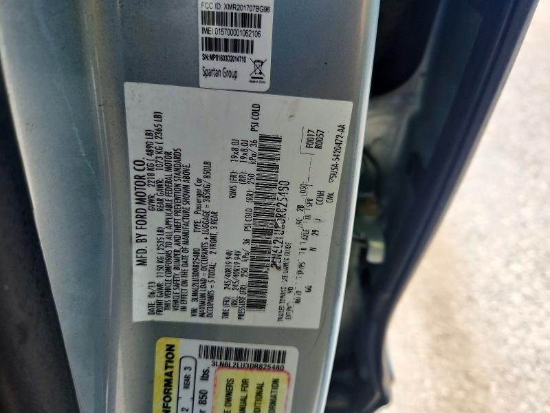 Aukcja sprzedaży 2013 Lincoln Mkz, vin: 3LN6L2LU3DR825480, numer aukcji: 59878006