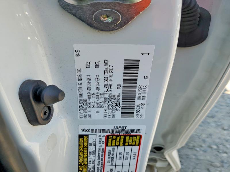 2022 Toyota Tundra მანქანა იყიდება აუქციონზე, vin: 5TFLA5DB6NX029066, აუქციონის ნომერი: 59989016