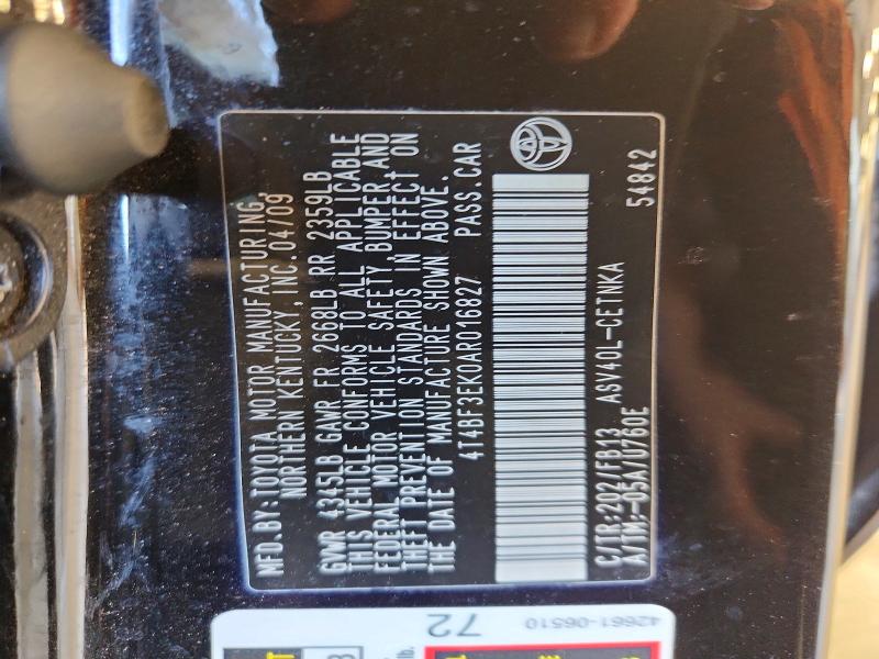 60964506 :رقم المزاد ، 4T4BF3EK0AR016827 vin ، 2010 Toyota Camry مزاد بيع