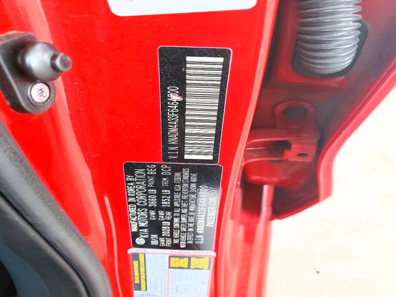 62310686 :رقم المزاد ، KNADM4A33F6464800 vin ، 2015 Kia Rio مزاد بيع