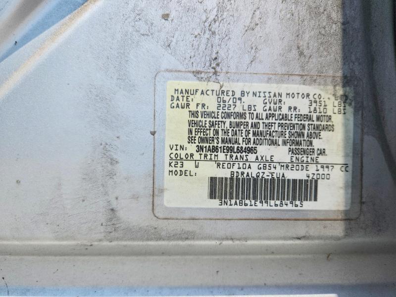 2009 Nissan Sentra მანქანა იყიდება აუქციონზე, vin: 3N1AB61E99L684965, აუქციონის ნომერი: 59312666