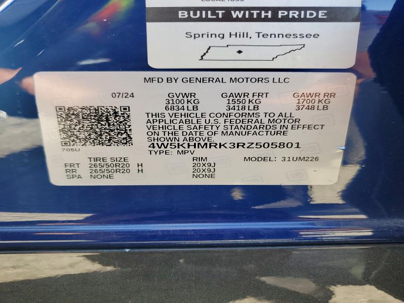 60892646 :رقم المزاد ، 4W5KHMRK3RZ505801 vin ، 2024 Acura Zdx مزاد بيع
