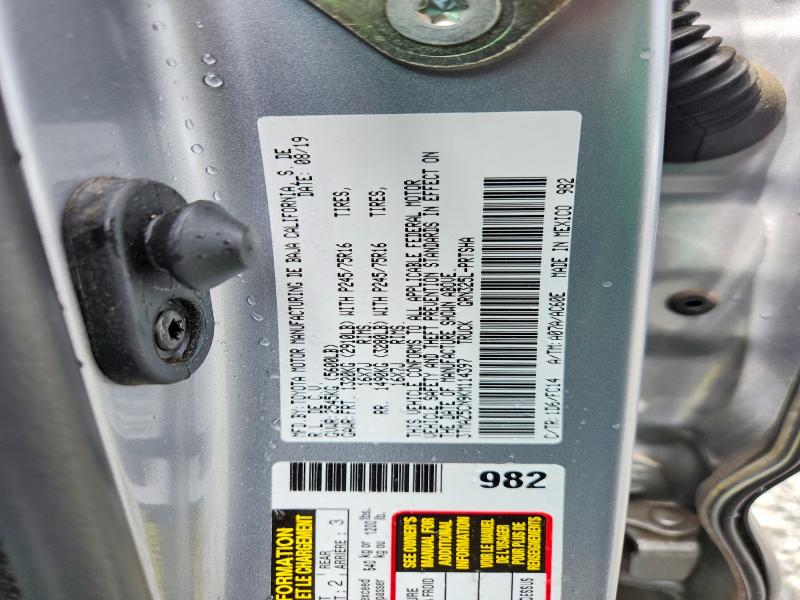62920066 :رقم المزاد ، 3TMAZ5CN9KM114397 vin ، 2019 Toyota Tacoma مزاد بيع