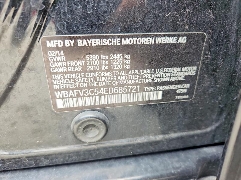 2014 Bmw 535 მანქანა იყიდება აუქციონზე, vin: WBAFV3C54ED685721, აუქციონის ნომერი: 61817726