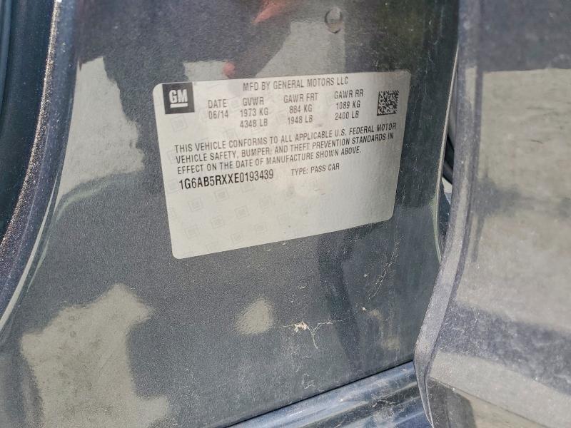 2014 Cadillac Ats მანქანა იყიდება აუქციონზე, vin: 1G6AB5RXXE0193439, აუქციონის ნომერი: 59784886