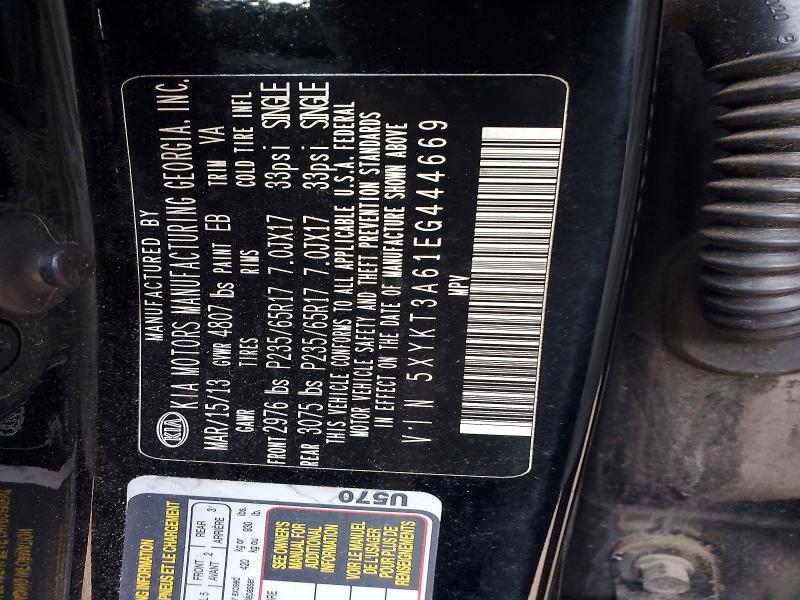 Aukcja sprzedaży 2014 Kia Sorento, vin: 5XYKT3A61EG444669, numer aukcji: 61427126