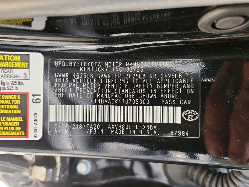 Продаж на аукціоні авто 2026 Toyota Camry, vin: 4T1DAACK4TU705300, номер лоту: 61297376