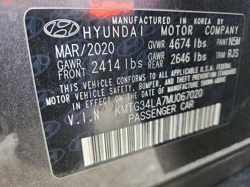 2021 Genesis G70 მანქანა იყიდება აუქციონზე, vin: KMTG34LA7MU067020, აუქციონის ნომერი: 62855426