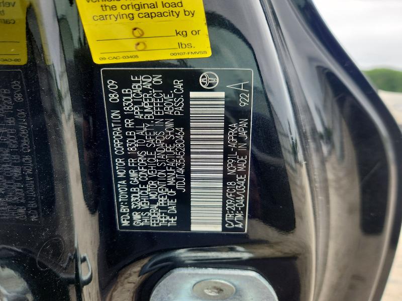Продажа на аукционе авто 2010 Toyota Yaris, vin: JTDJT4K35A5280464, номер лота: 62093486