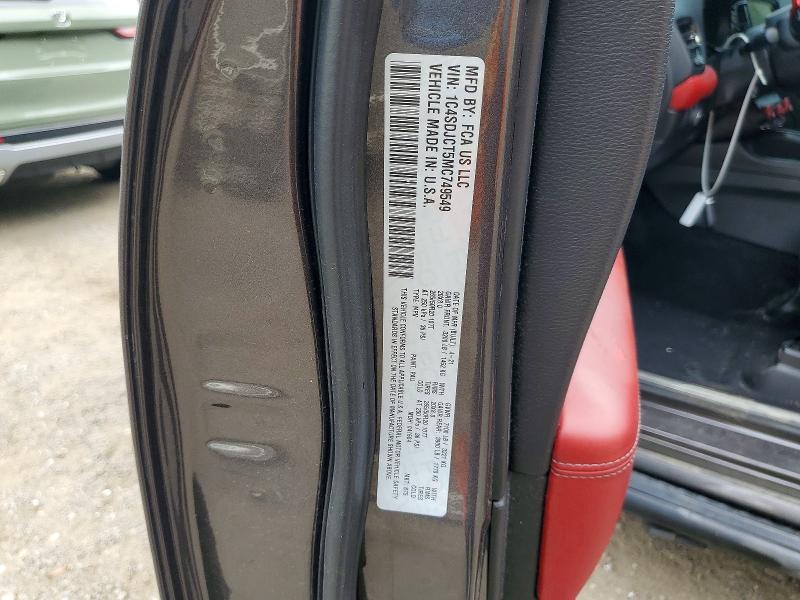 61617406 :رقم المزاد ، 1C4SDJCT5MC749549 vin ، 2021 Dodge Durango مزاد بيع