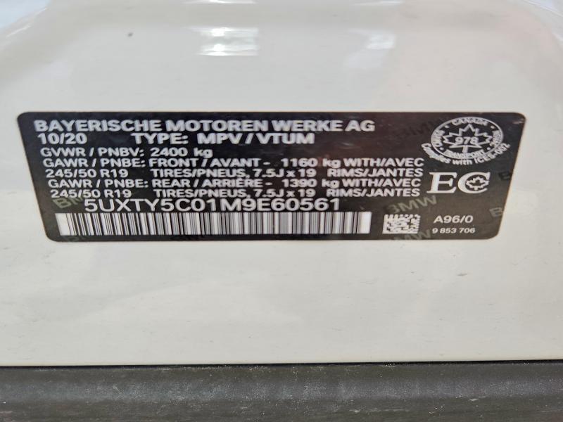Продажа на аукционе авто 2021 Bmw X3, vin: 5UXTY5C01M9E60561, номер лота: 60108706