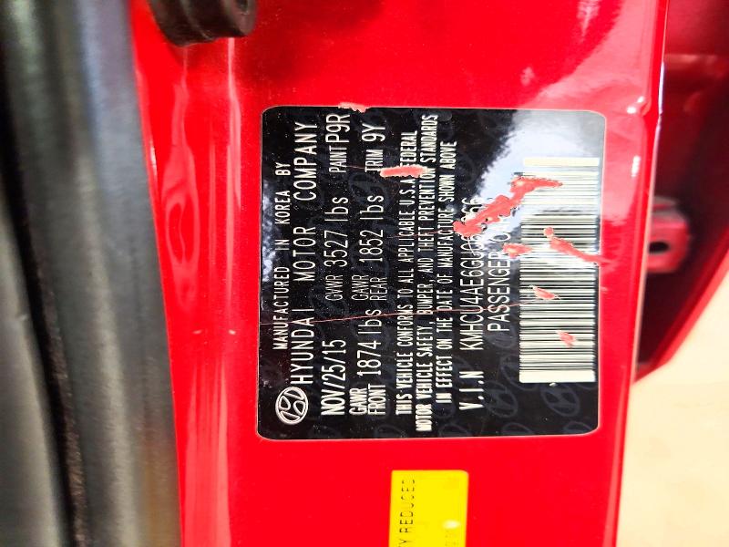 Продажа на аукционе авто 2016 Hyundai Accent, vin: KMHCU4AE6GU064366, номер лота: 61808056
