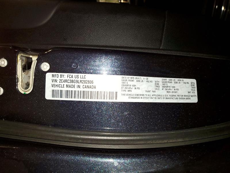 Aukcja sprzedaży 2020 Chrysler Pacifica, vin: 2C4RC3BG9LR282806, numer aukcji: 62832916