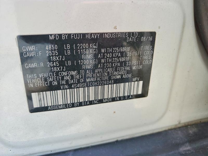 Продажа на аукционе авто 2017 Subaru Outback, vin: 4S4BSETC0H3226048, номер лота: 59579306