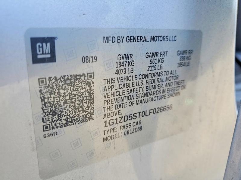 Продажа на аукционе авто 2020 Chevrolet Malibu, vin: 1G1ZD5ST0LF026656, номер лота: 62845756