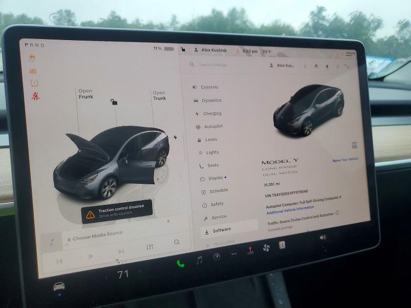 2023 Tesla Model Y მანქანა იყიდება აუქციონზე, vin: 7SAYGDEE4PF976548, აუქციონის ნომერი: 63071686