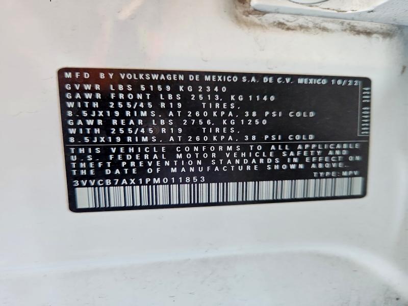 Продажа на аукционе авто 2023 Volkswagen Tiguan, vin: 3VVCB7AX1PM011853, номер лота: 59352346