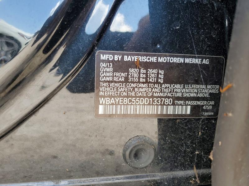 Продажа на аукционе авто 2013 Bmw 750, vin: WBAYE8C55DD133780, номер лота: 60262306