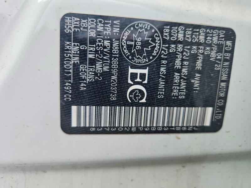 Продажа на аукционе авто 2023 Nissan Rogue, vin: JN8BT3BB9PW203738, номер лота: 61967566