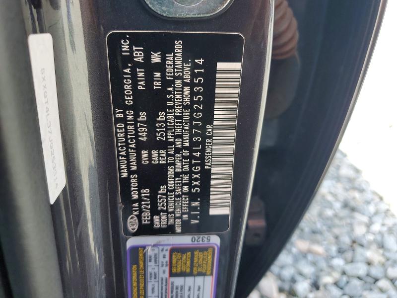 2018 Kia Optima მანქანა იყიდება აუქციონზე, vin: 5XXGT4L37JG253514, აუქციონის ნომერი: 59905986