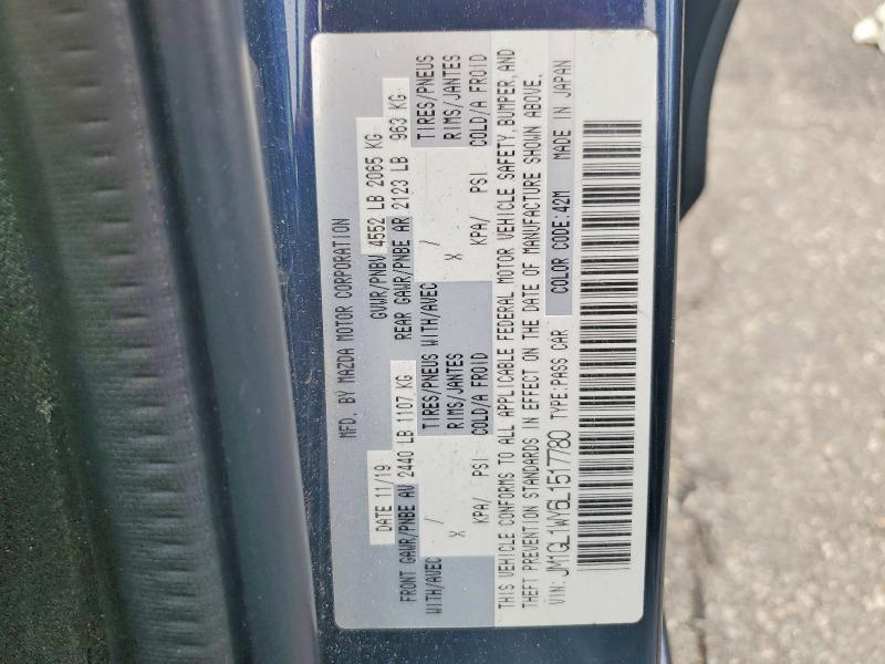 Продажа на аукционе авто 2020 Mazda 6, vin: JM1GL1WY6L1517780, номер лота: 60259756