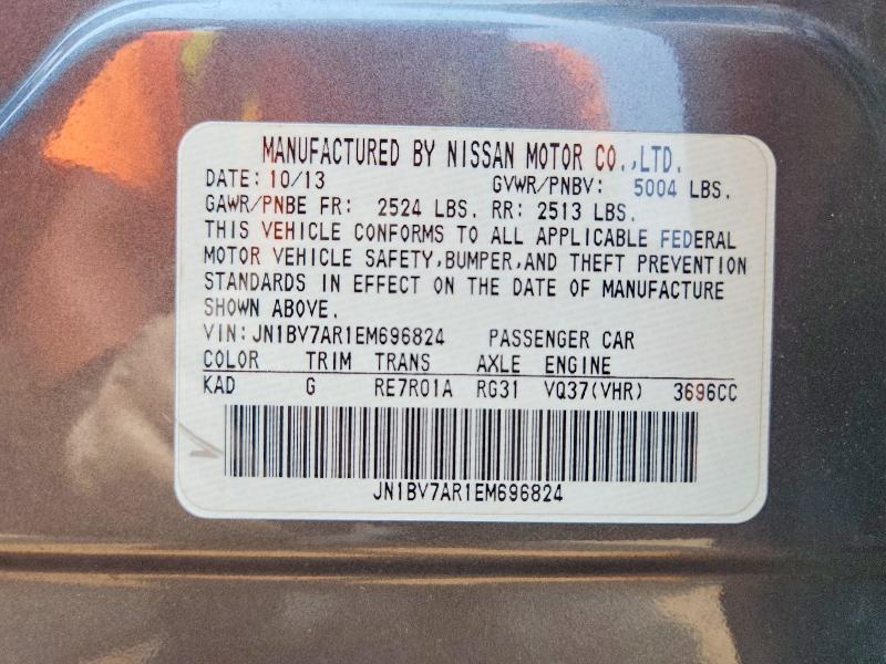 Продажа на аукционе авто 2014 Infiniti Q50, vin: JN1BV7AR1EM696824, номер лота: 61005416