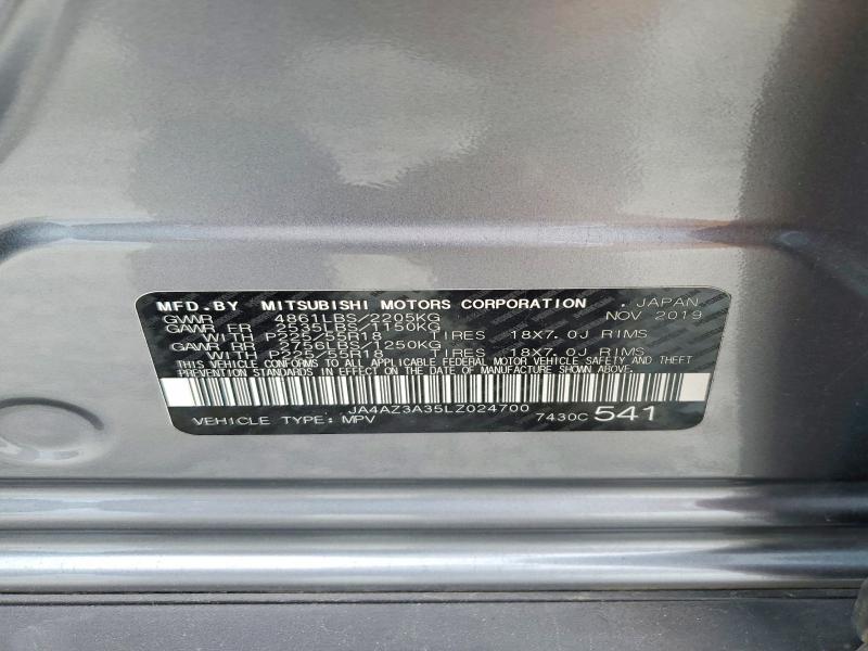 Aukcja sprzedaży 2020 Mitsubishi Outlander, vin: JA4AZ3A35LZ024700, numer aukcji: 60666906