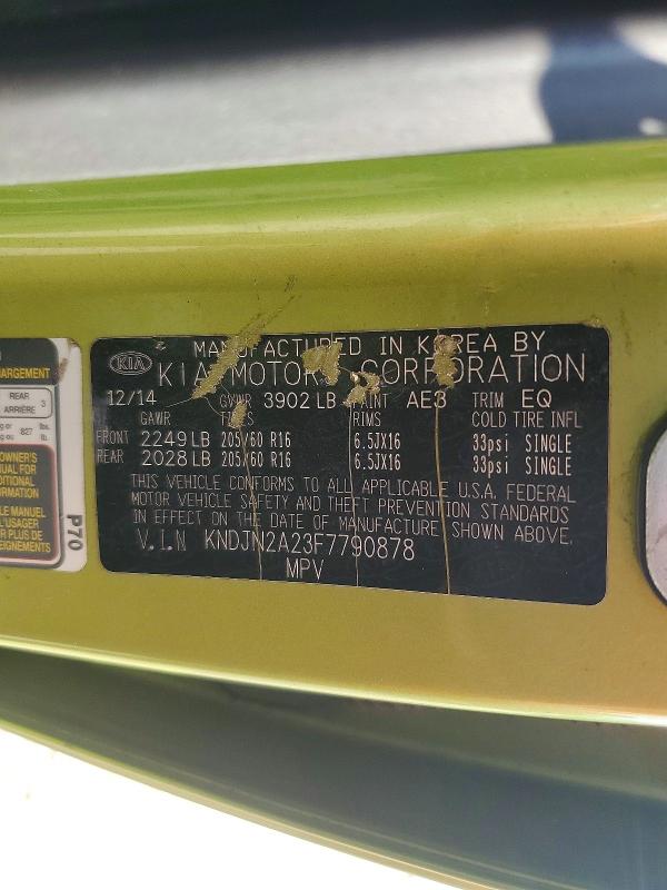 Aukcja sprzedaży 2015 Kia Soul, vin: KNDJN2A23F7790878, numer aukcji: 60213656