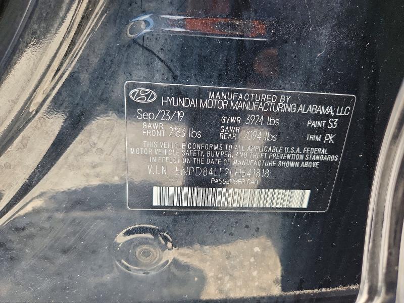 Aukcja sprzedaży 2020 Hyundai Elantra, vin: 5NPD84LF2LH541818, numer aukcji: 63018126