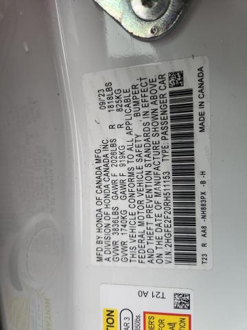 Aukcja sprzedaży 2024 Honda Civic, vin: 2HGFE2F20RH511153, numer aukcji: 62680146