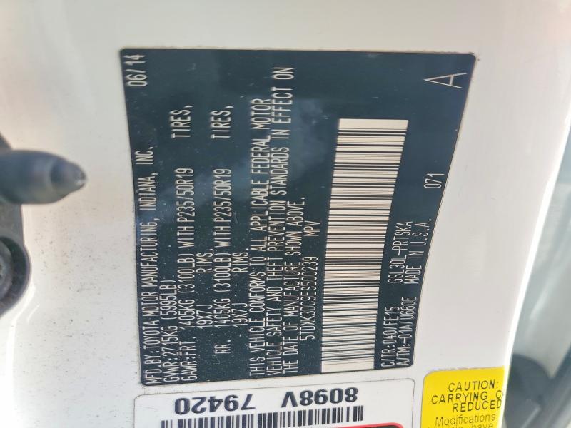 Продаж на аукціоні авто 2014 Toyota Sienna, vin: 5TDXK3DC9ES500239, номер лоту: 61727916