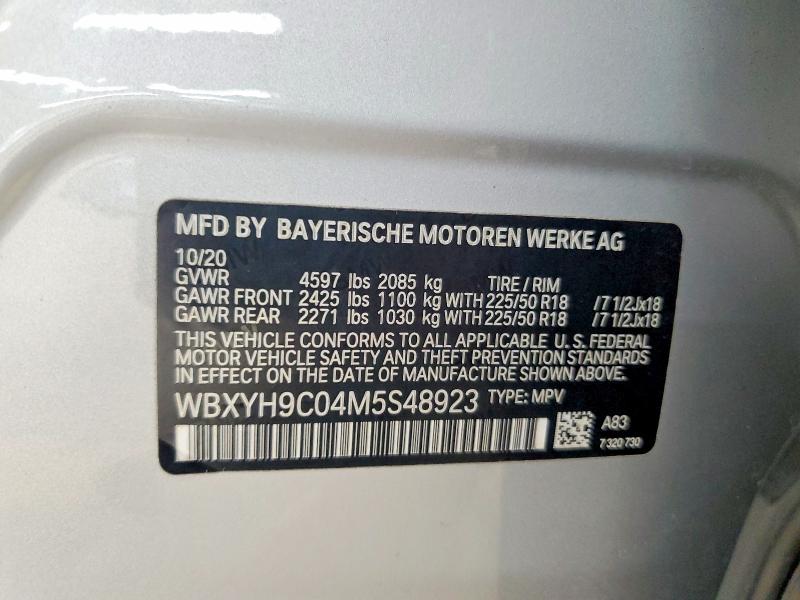 Продаж на аукціоні авто 2021 Bmw X2, vin: WBXYH9C04M5S48923, номер лоту: 63017806