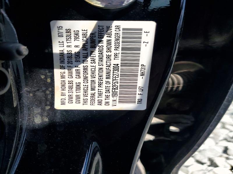 Aukcja sprzedaży 2015 Honda Civic, vin: 19XFB2F57FE273004, numer aukcji: 59950426