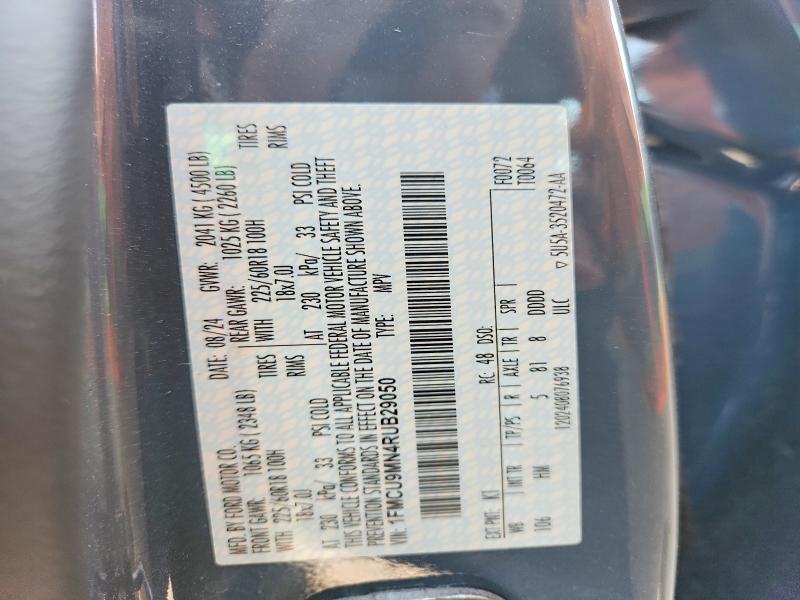 85769715 :رقم المزاد ، 1FMCU9MN4RUB29050 vin ، 2024 Ford Escape مزاد بيع