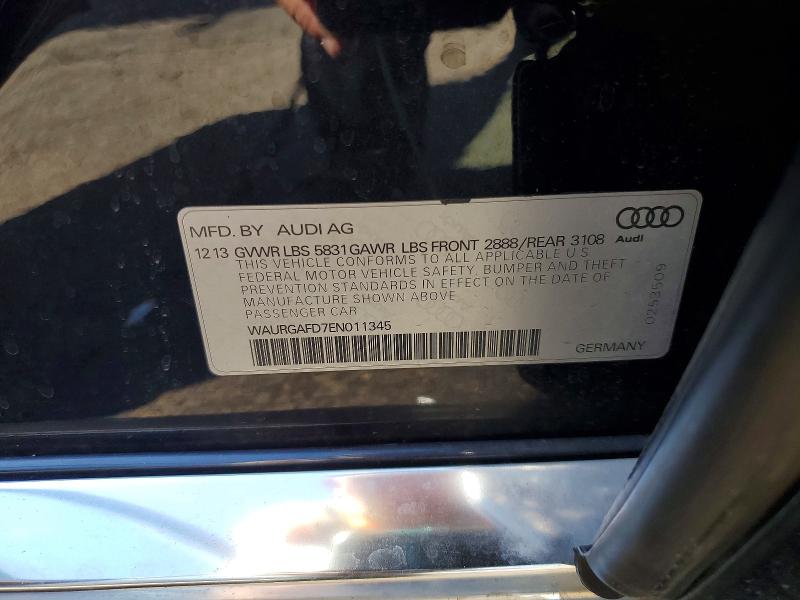 Aukcja sprzedaży 2014 Audi A8, vin: WAURGAFD7EN011345, numer aukcji: 63154046