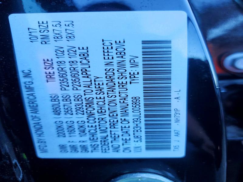 Продаж на аукціоні авто 2018 Acura Rdx, vin: 5J8TB3H39JL005898, номер лоту: 61550016