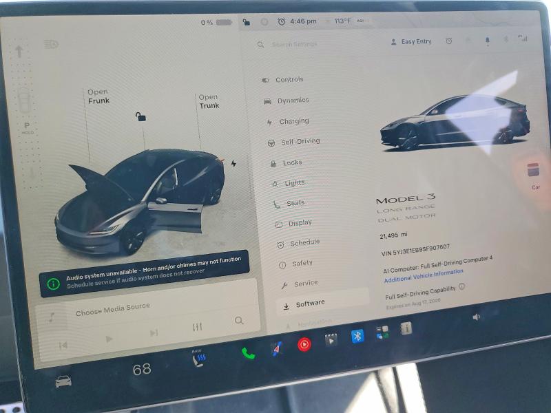 62360126 :رقم المزاد ، 5YJ3E1EB9SF907607 vin ، 2025 Tesla Model 3 مزاد بيع