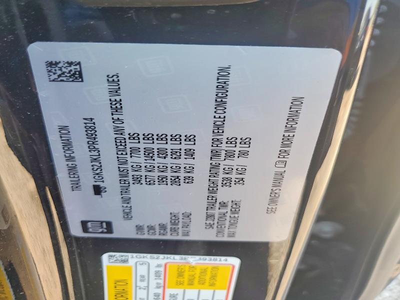 58541166 :رقم المزاد ، 1GKS2JKL3PR493814 vin ، 2023 Gmc Yukon Xl مزاد بيع