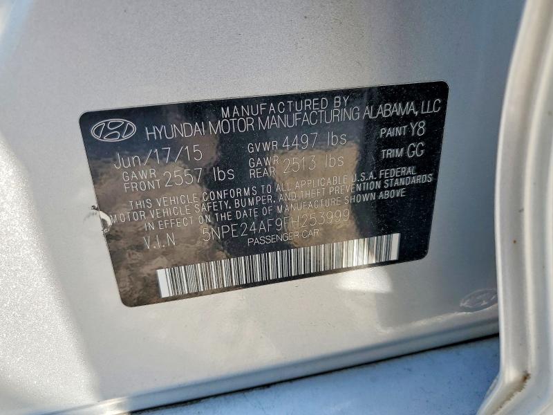 Aukcja sprzedaży 2015 Hyundai Sonata, vin: 5NPE24AF9FH253999, numer aukcji: 61313866