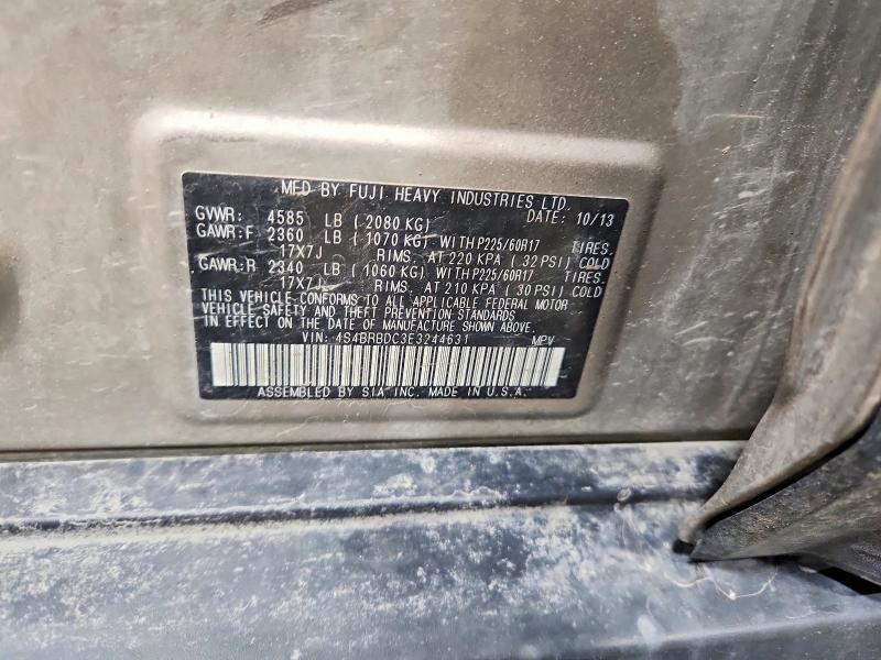 62640726 :رقم المزاد ، 4S4BRBDC3E3244631 vin ، 2014 Subaru Outback مزاد بيع