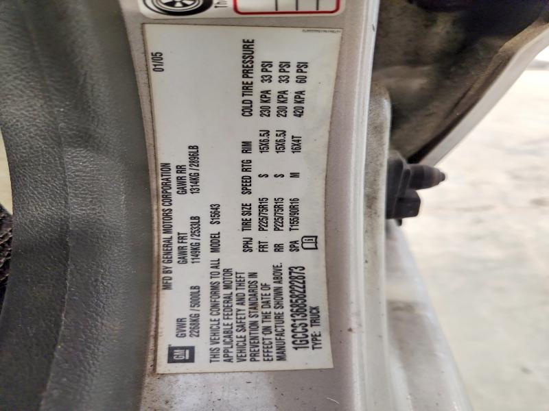 61081586 :رقم المزاد ، 1GCCS136858222873 vin ، 2005 Chevrolet Colorado مزاد بيع