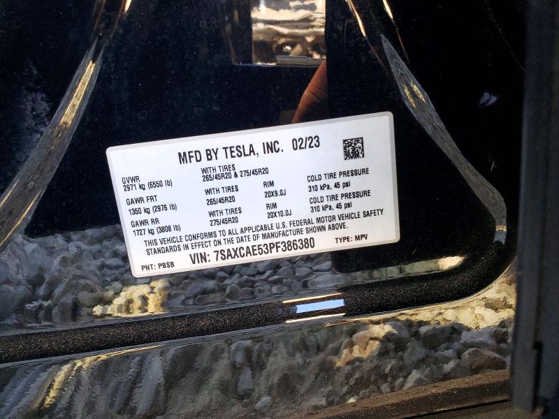 Продаж на аукціоні авто 2023 Tesla Model X, vin: 7SAXCAE53PF386380, номер лоту: 62851976