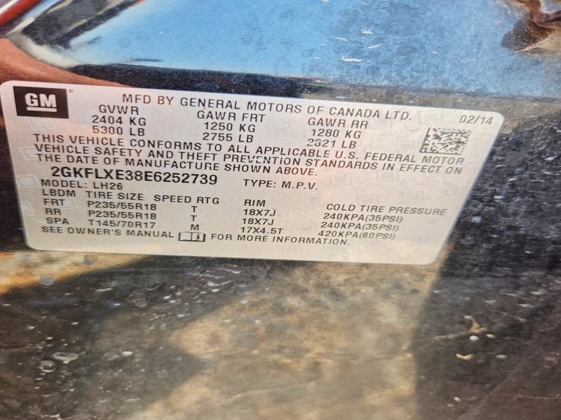 63215496 :رقم المزاد ، 2GKFLXE38E6252739 vin ، 2014 Gmc Terrain مزاد بيع