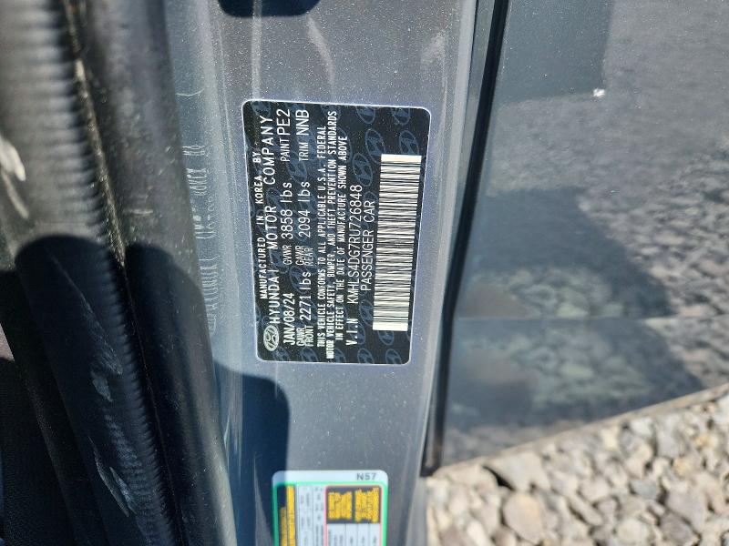 Продажа на аукционе авто 2024 Hyundai Elantra, vin: KMHLS4DG7RU726848, номер лота: 62661946